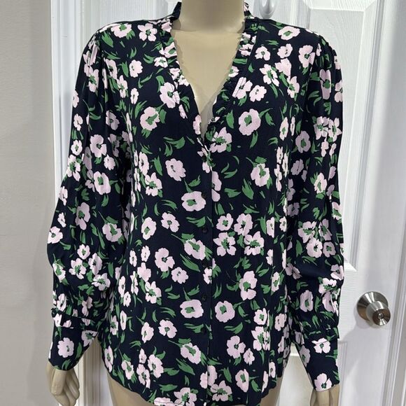 CREW CLOTHING COMPANY. NAVY BLUE, PINK AND GREEN - Picture 1 of 9